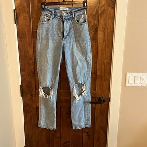 Abercrombie curve love 90s straight ultra high rise